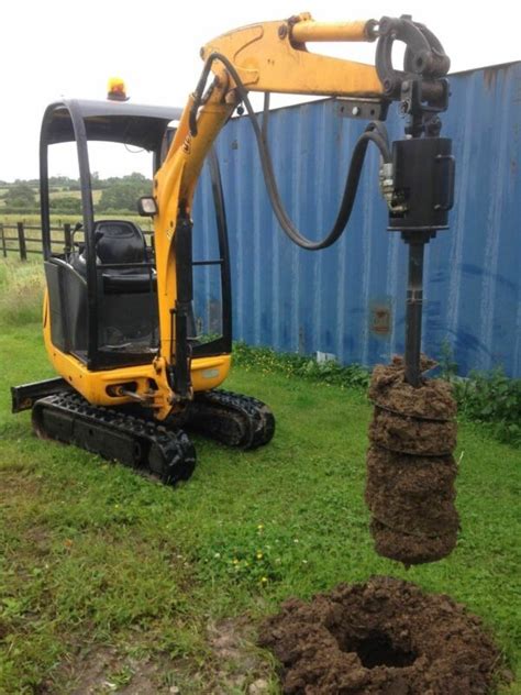 used mini excavator auger attachment for sale|backhoe post hole auger attachment.